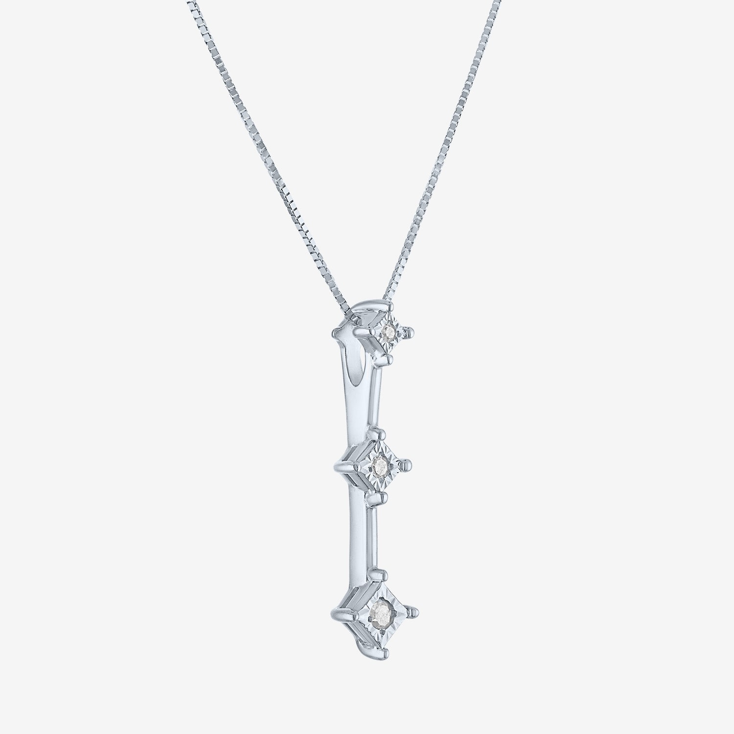 Womens Genuine White Diamond Accent 10K or Yellow Gold Pendant Necklace