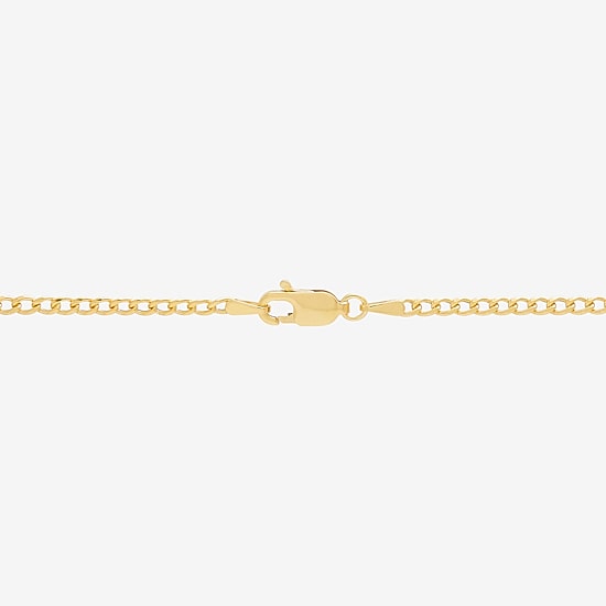 Made in Italy Womens 14K Gold 18 Inch Curb Chain Necklace