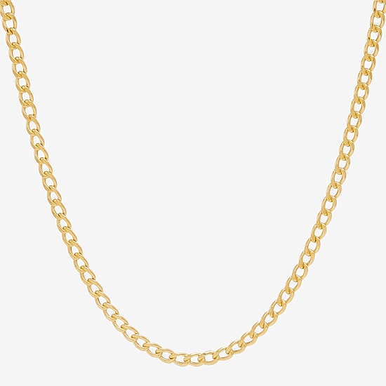 Made in Italy Womens 14K Gold 18 Inch Curb Chain Necklace