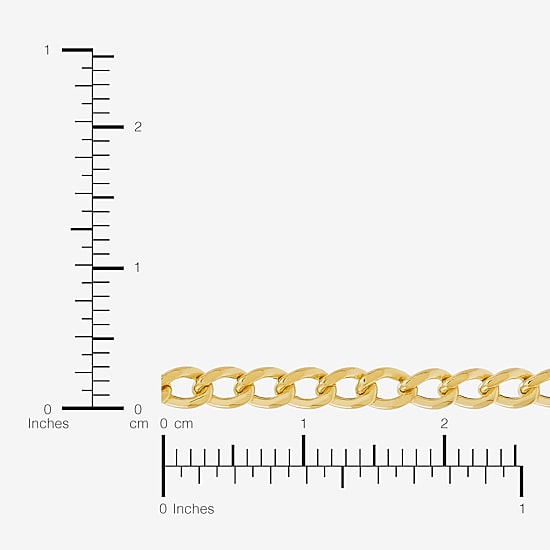 Made in Italy Womens 14K Gold 18 Inch Curb Chain Necklace