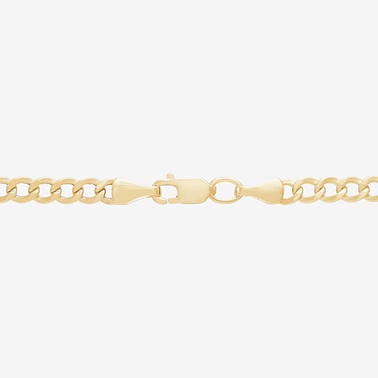 Bonded Brilliance Womens 14K Gold Bonded With Sterling Silver 20 Inch Cuban Chain Necklace