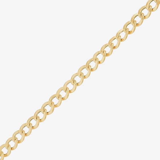 Bonded Brilliance Womens 14K Gold Bonded With Sterling Silver 20 Inch Cuban Chain Necklace