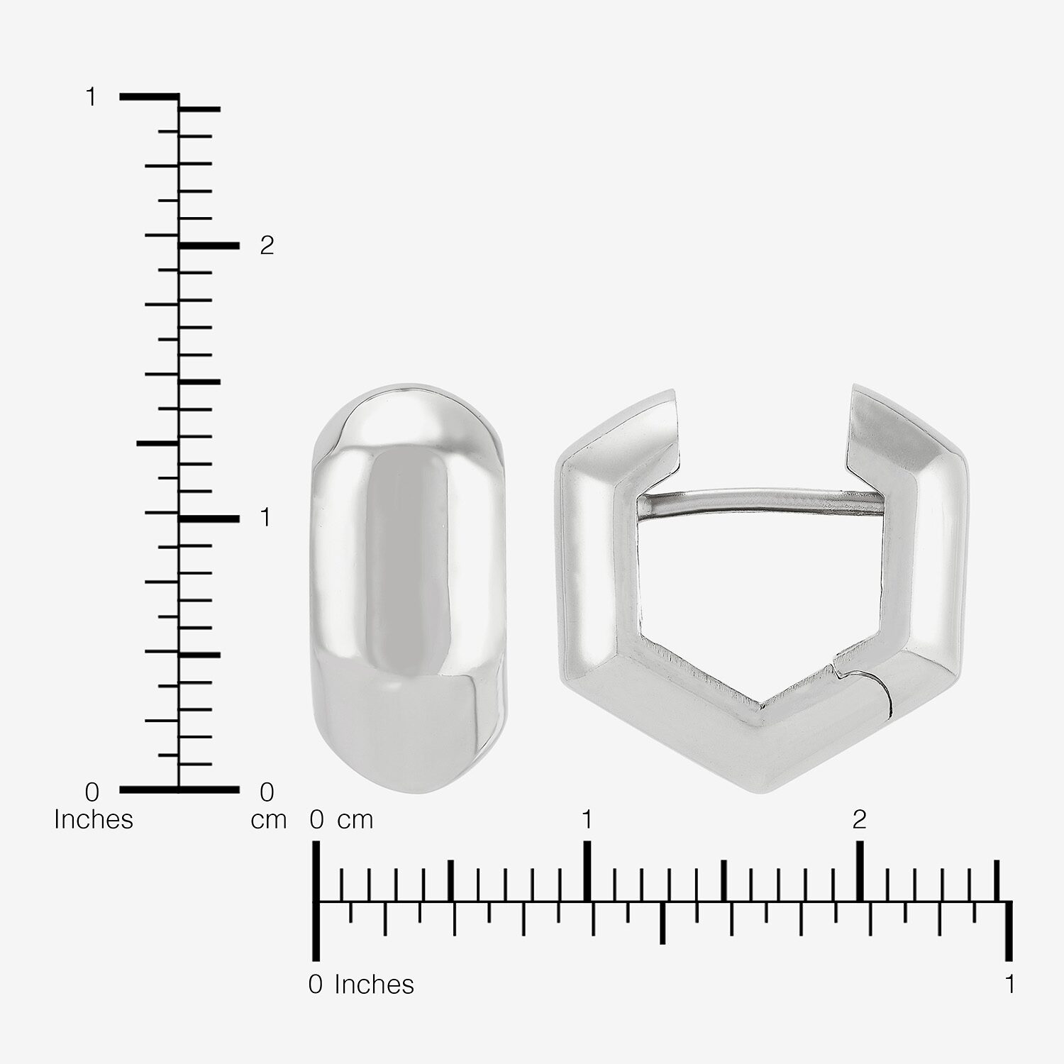 Silver Addiction Womens Sterling Silver 13mm Hoop Earrings