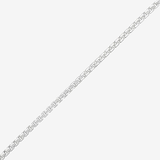 Made in Italy Sterling Silver Womens Sterling Silver 18 Inch Box Chain Necklace