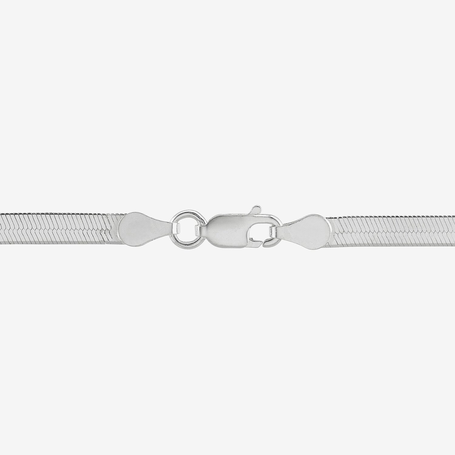 Made in Italy Womens Sterling Silver 18 Inch Herringbone Chain Necklace