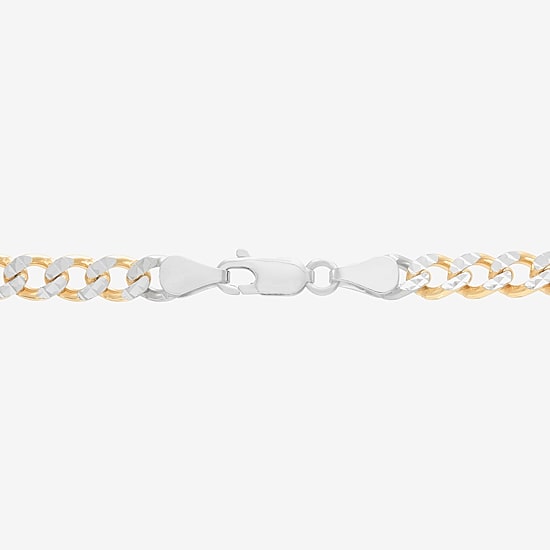 Made in Italy Mens 24K Gold Over Silver 20 Inch Curb Chain Necklace