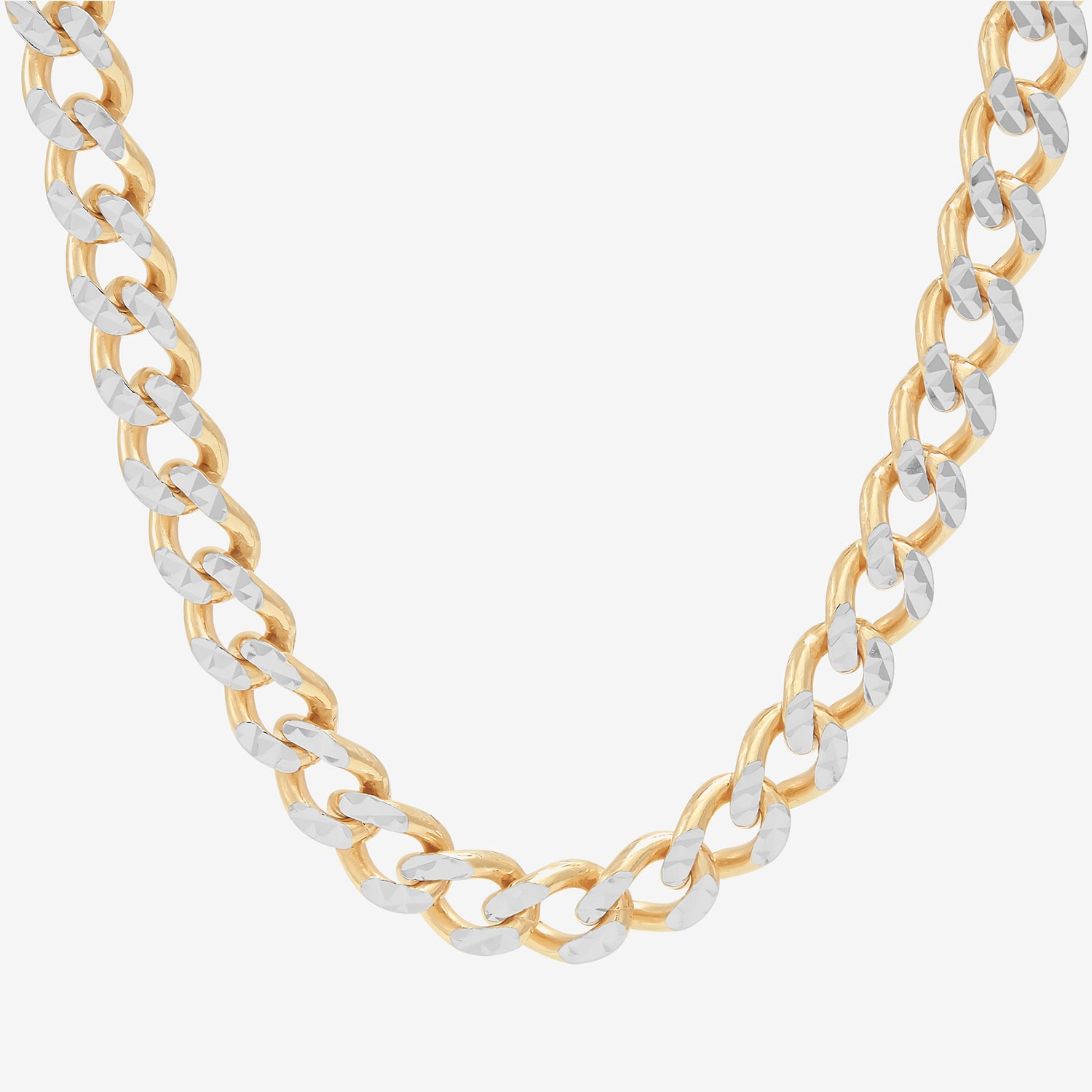 Made in Italy Mens 24K Gold Over Silver 20 Inch Curb Chain Necklace