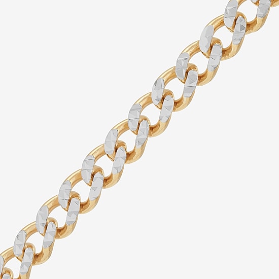 Made in Italy Mens 24K Gold Over Silver 20 Inch Curb Chain Necklace