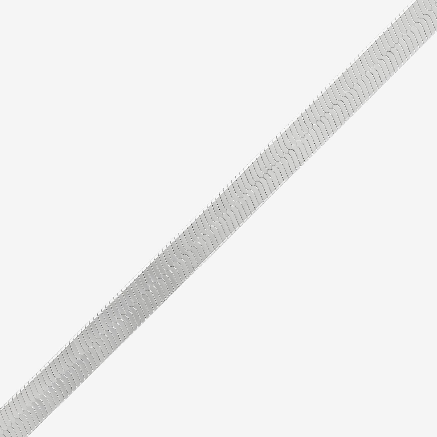 Made in Italy Womens Sterling Silver 7.5 Inch Solid Herringbone Chain Bracelet