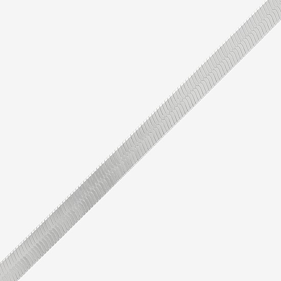 Made in Italy Womens Sterling Silver 7.5 Inch Solid Herringbone Chain Bracelet