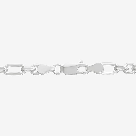 Made in Italy Womens Sterling Silver 7.5 Inch Solid Rolo Chain Bracelet