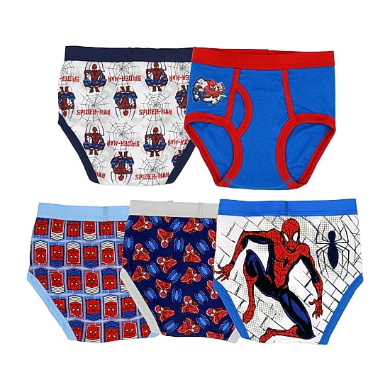 Little Boys Spiderman 5 Pack Briefs Bup5216
