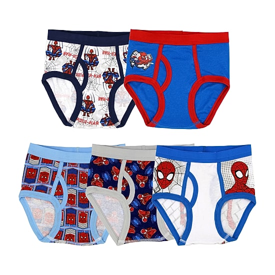 Little Boys Spiderman 5 Pack Briefs Bup5216