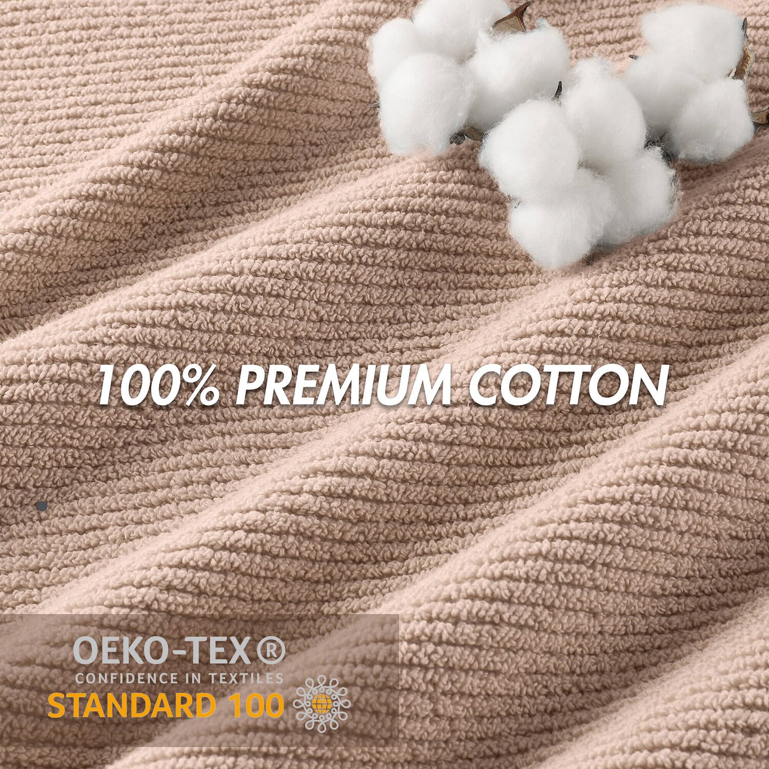 Madison Park Diagonal Ribbed 500gsm Cotton Zero Twist -pc. Quick Dry Bath Towel Set