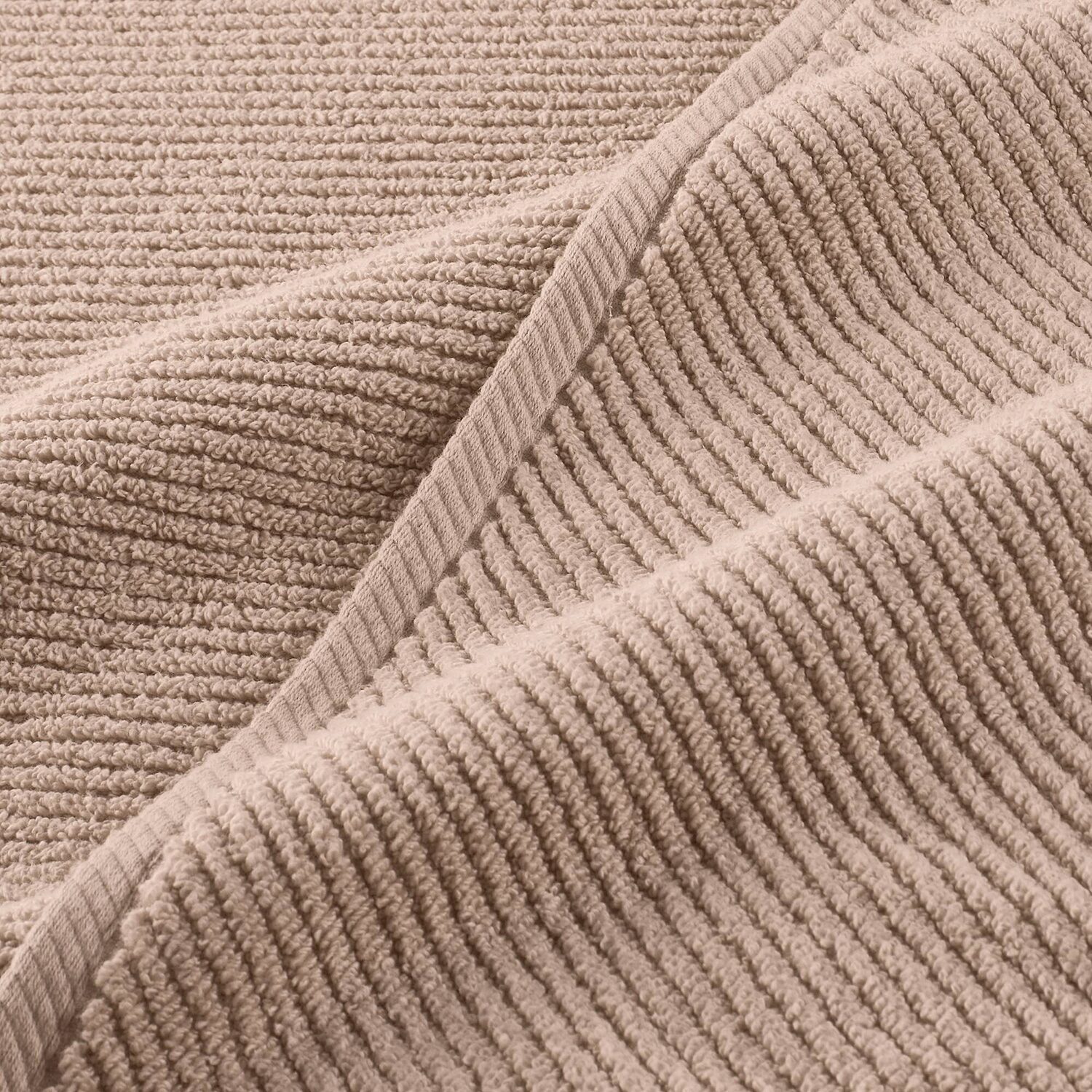 Madison Park Diagonal Ribbed 500gsm Cotton Zero Twist -pc. Quick Dry Bath Towel Set