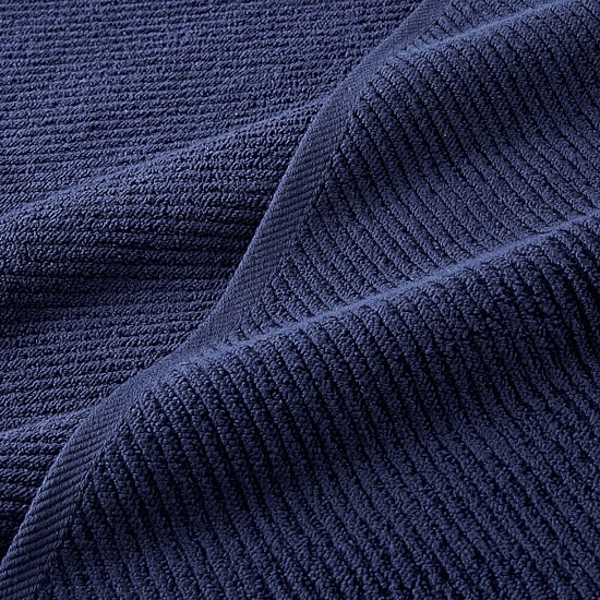 Madison Park Diagonal Ribbed 500gsm Cotton Zero Twist 6-pc. Quick Dry Bath Towel Set