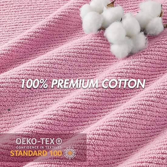 Madison Park Diagonal Ribbed 500gsm Cotton Zero Twist 6-pc. Quick Dry Bath Towel Set