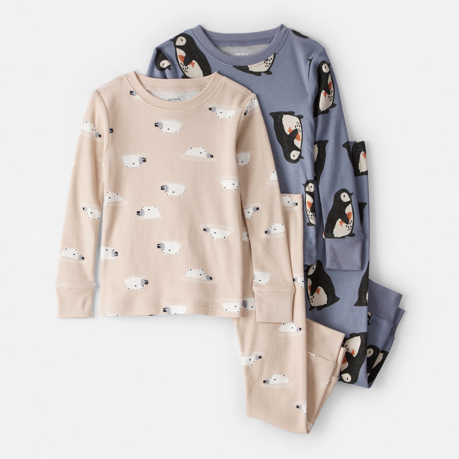 Carter's Baby Boys Round Neck Long Sleeve 4-pc. Pajama Set