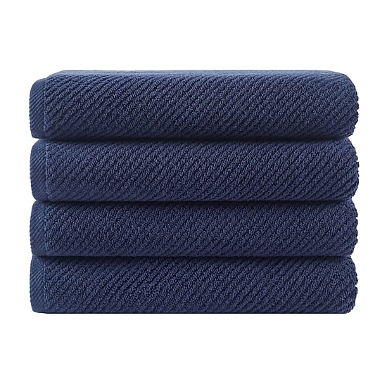 Madison Park Diagonal Ribbed 500gsm Cotton Zero Twist 4-pc. Bath Towel Set