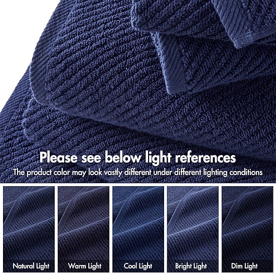 Madison Park Diagonal Ribbed 500gsm Cotton Zero Twist 4-pc. Bath Towel Set