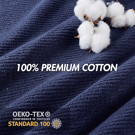 Madison Park Diagonal Ribbed 500gsm Cotton Zero Twist 4-pc. Bath Towel Set
