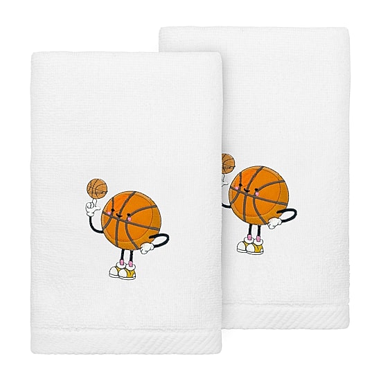 Linum Home Textiles Basketball Player 2-pc. Embellished Hand Towel