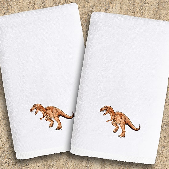 Linum Home Textiles Dinosaur 2-pc. Embellished Hand Towel