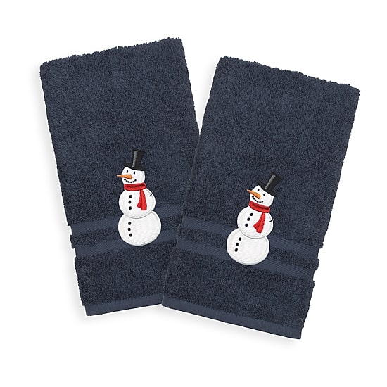 Linum Home Textiles Snowman 2-pc. Embellished Hand Towel