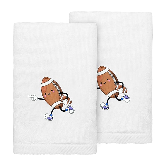 Linum Home Textiles Football Player 2-pc. Embellished Hand Towel