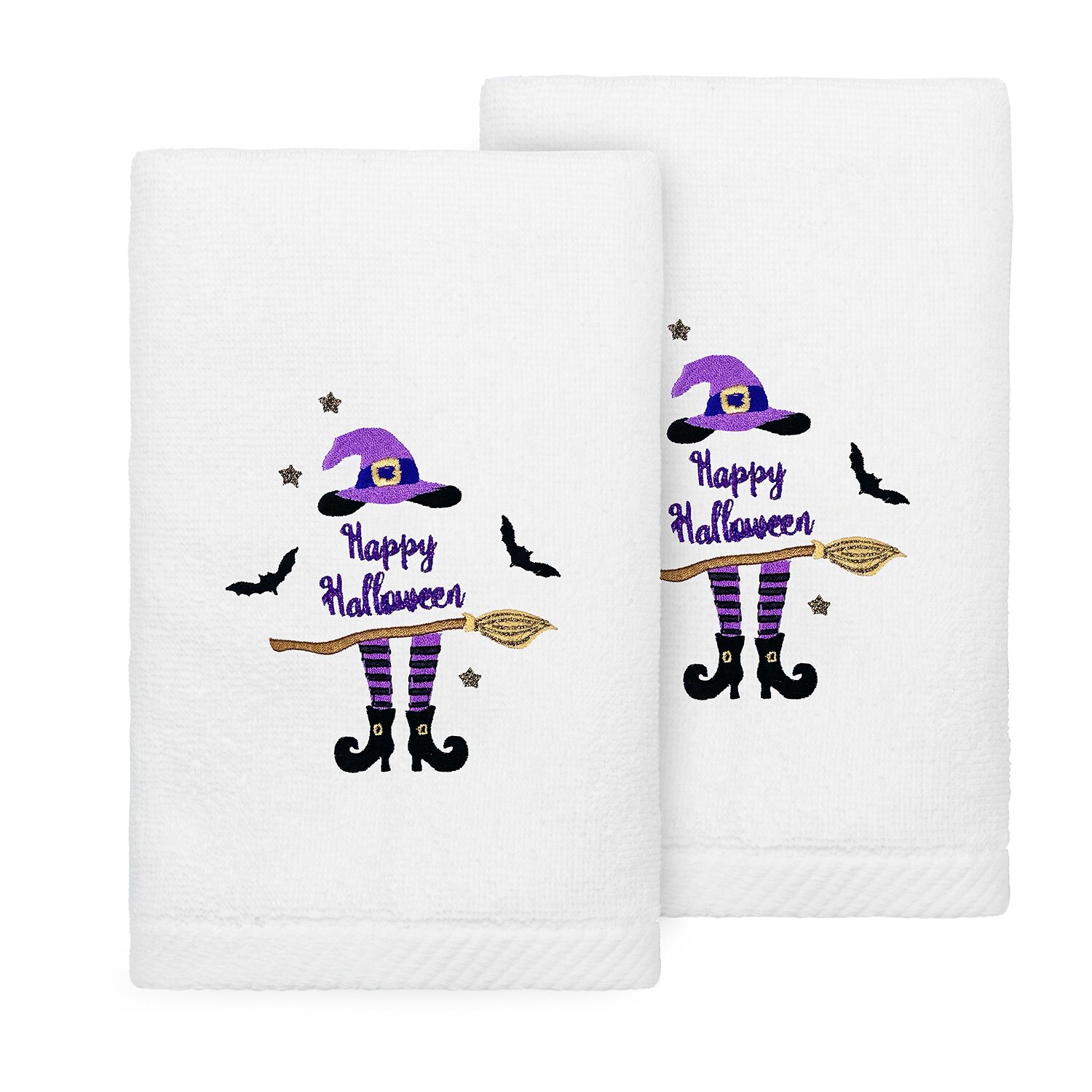 Linum Home Textiles Halloween 2-pc. Embellished Hand Towel