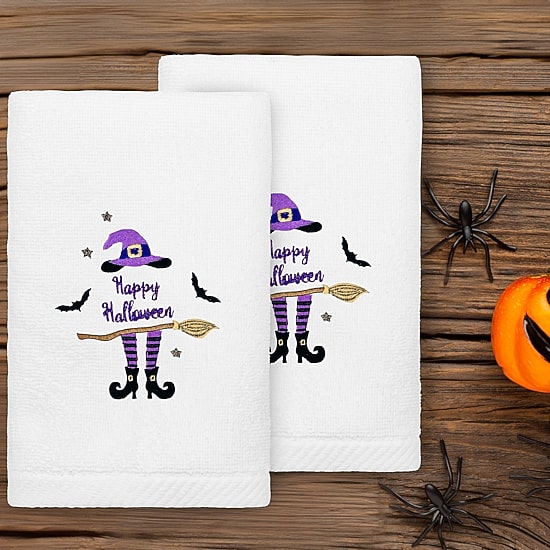 Linum Home Textiles Halloween 2-pc. Embellished Hand Towel