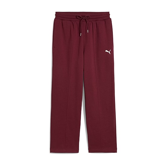 PUMA Mens Drawstring Waist Wide Leg Relaxed Fit Fleece Sweatpant