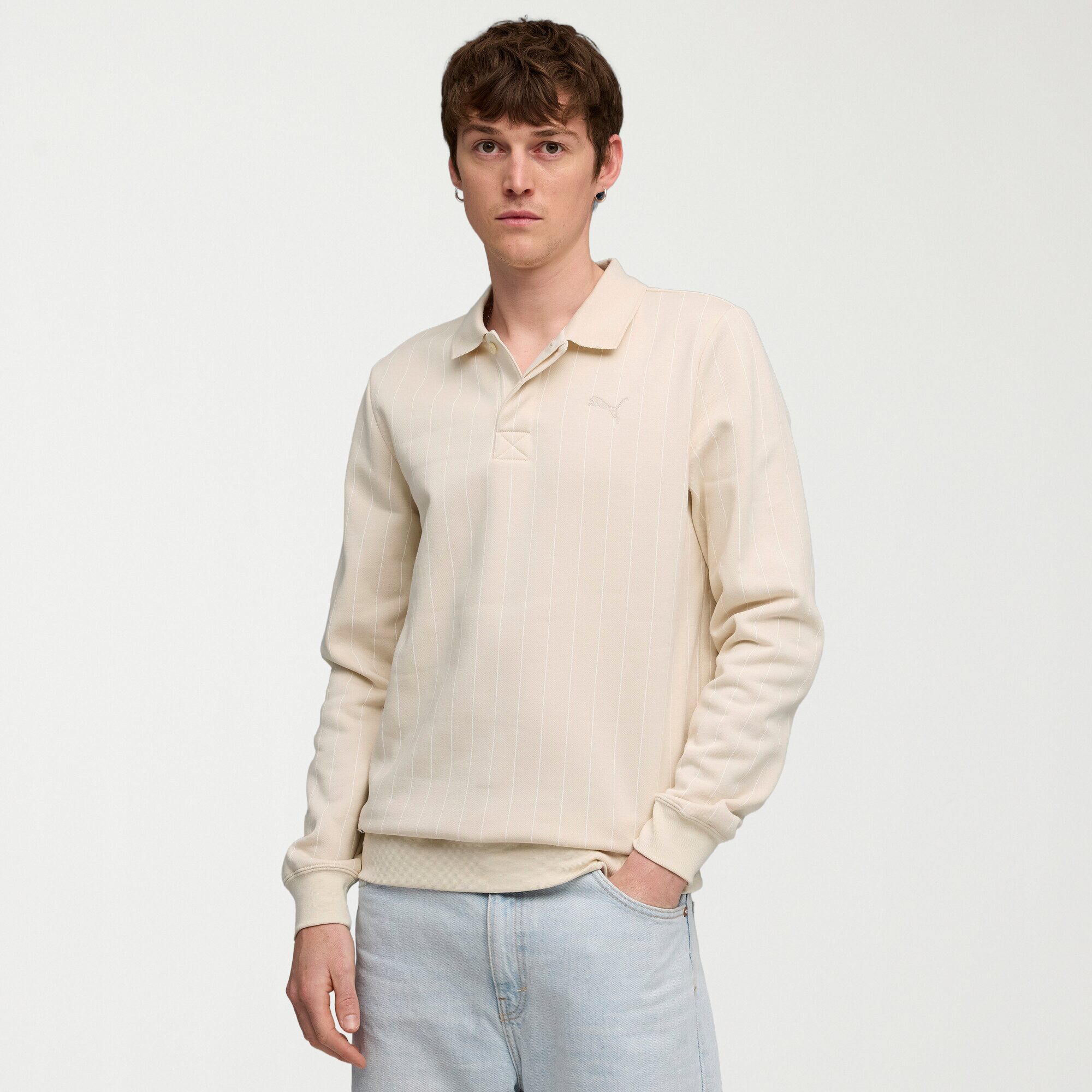 PUMA Mens Regular Fit Long Sleeve Polo Shirt