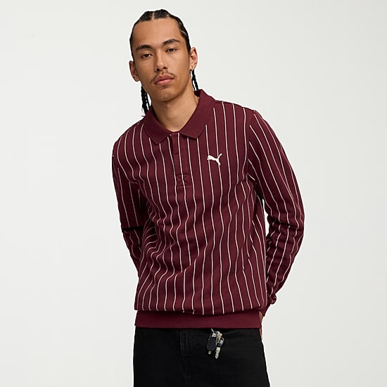 PUMA Mens Regular Fit Long Sleeve Polo Shirt