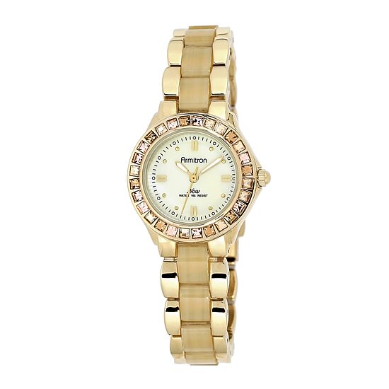 Armitron® Now® Womens Crystal-Accent Horn-Look Bracelet Watch