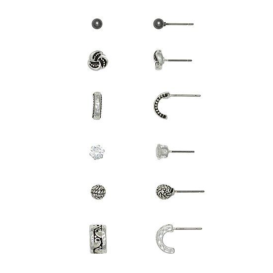 Mixit Womens Hypoallergenic 6 Pair Earring Set