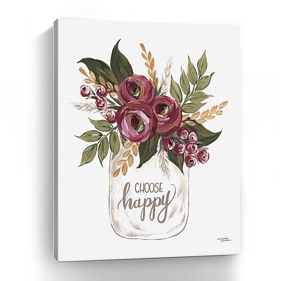 Lumaprints Choose Happy Flowers Giclee Canvas Art