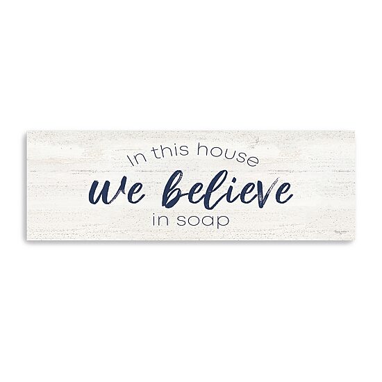 Lumaprints Bathroom Humor Panel V-Believe Giclee Canvas Art