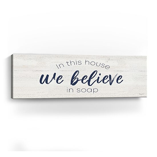 Lumaprints Bathroom Humor Panel V-Believe Giclee Canvas Art