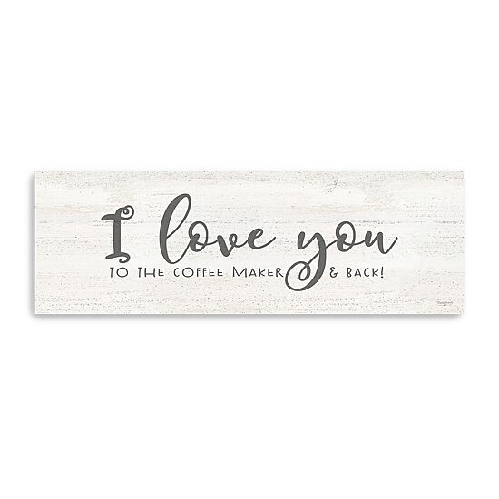 Lumaprints Coffee Kitchen Humor Panel I-Love Giclee Canvas Art