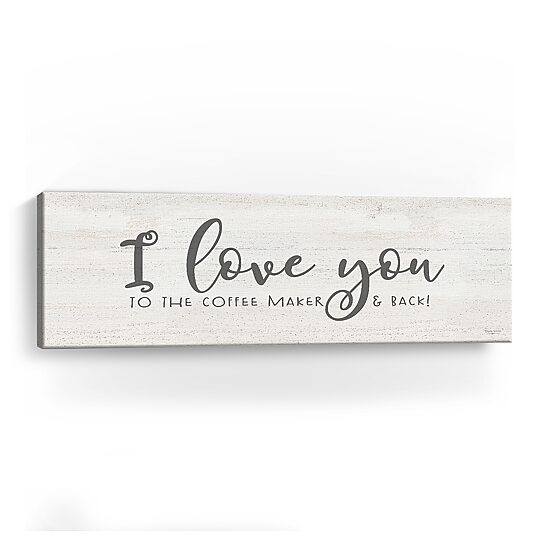 Lumaprints Coffee Kitchen Humor Panel I-Love Giclee Canvas Art