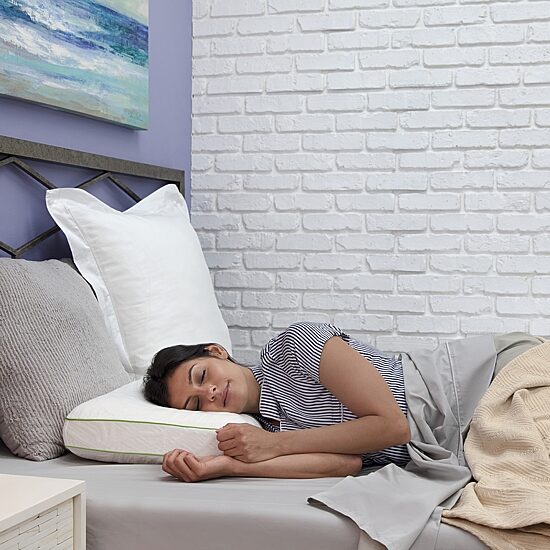 SensorPEDIC Chamomile Scented Memory Foam Bed Pillow with All Natural CBD Infused Cover