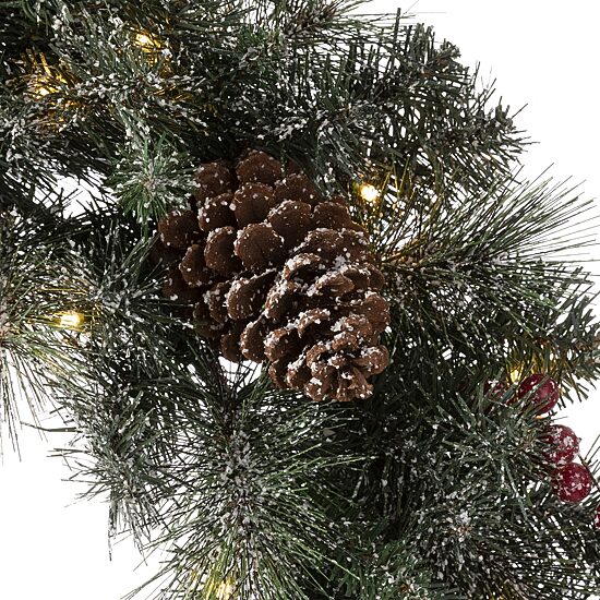 Glitzhome Pre-Lit Wreath