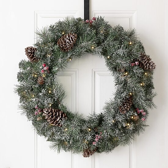 Glitzhome Pre-Lit Wreath