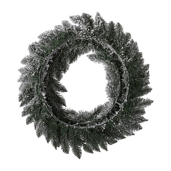 Glitzhome 24" Snow Flocked Indoor Christmas Wreath