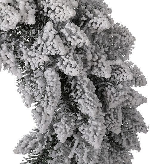 Glitzhome 24" Snow Flocked Indoor Christmas Wreath