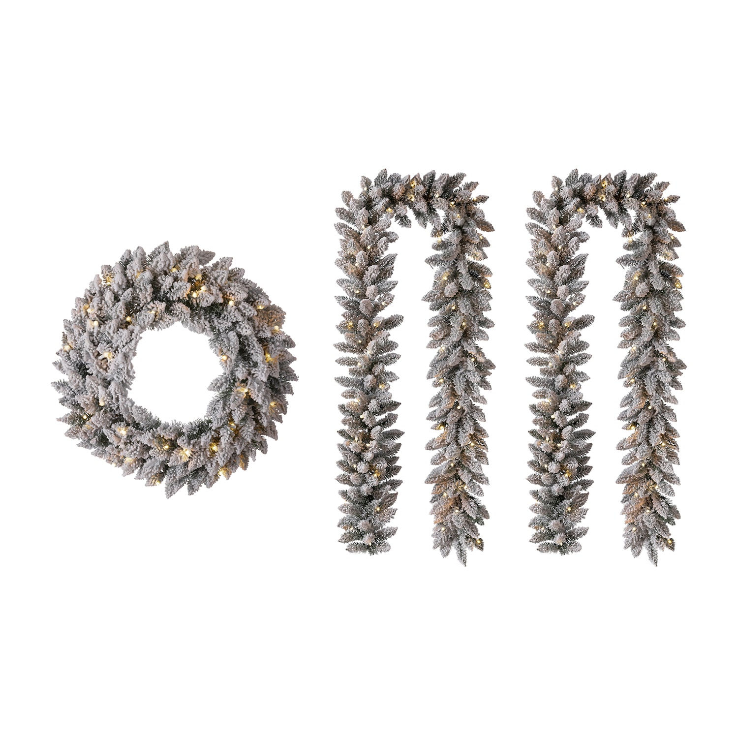 Glitzhome 2pk Pre-Lit Christmas Indoor Garland