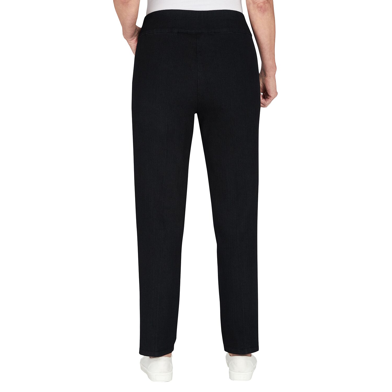 Alfred Dunner Classics Womens Mid Rise Stretch Fabric Straight Leg Jean