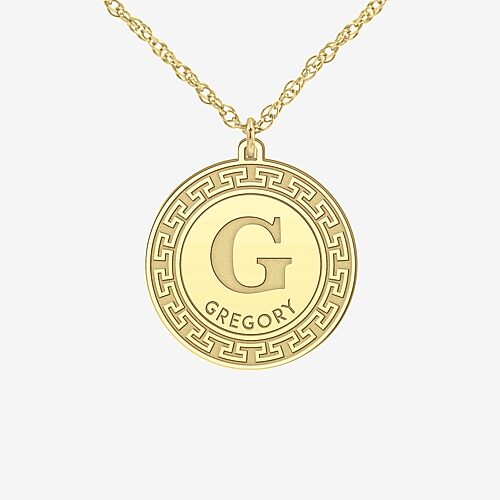 Unisex Adult 24K Gold Over Silver 18 Inch Pendant Necklace, One Size, Yellow