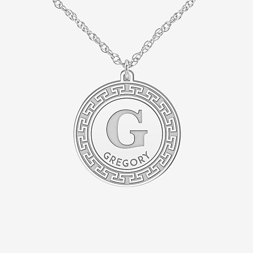 Unisex Adult 24K Gold Over Silver 18 Inch Pendant Necklace, One Size, White